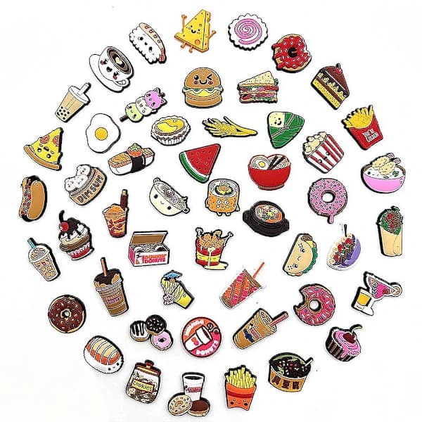 HA-50 stk Mat Sko Charms For Crocs Tresko Dekorasjon For Barn Gutter Jenter