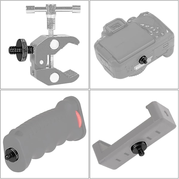 6-pack 1/4\" hane till 1/4\" hane kameramonteringsskruv stativmonteringsskruv stativskruv kameraskruv, precisionstillverkad.