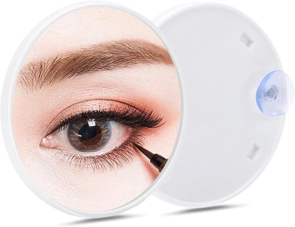 Sminkspegel med sugproppar och 20x förstoring - 15 cm diameter