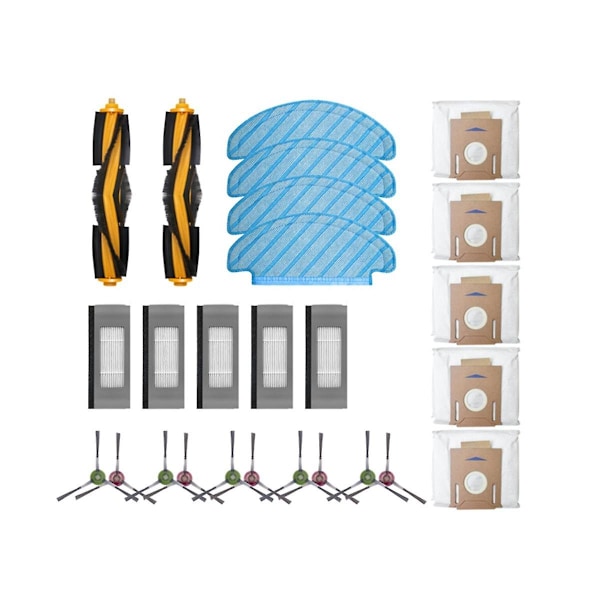 Reservedeler til Deeboot Ozmo T8 / T8 Max / N8 Plus / N8 Pro - Hovedsidebørste, HEPA-filter, moppklut