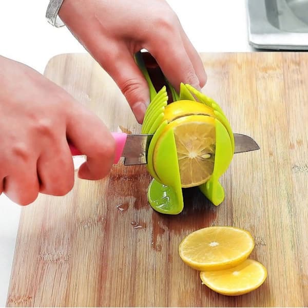 Set med 2 potatis tomat lök citron grönsaksfruktsskärare E