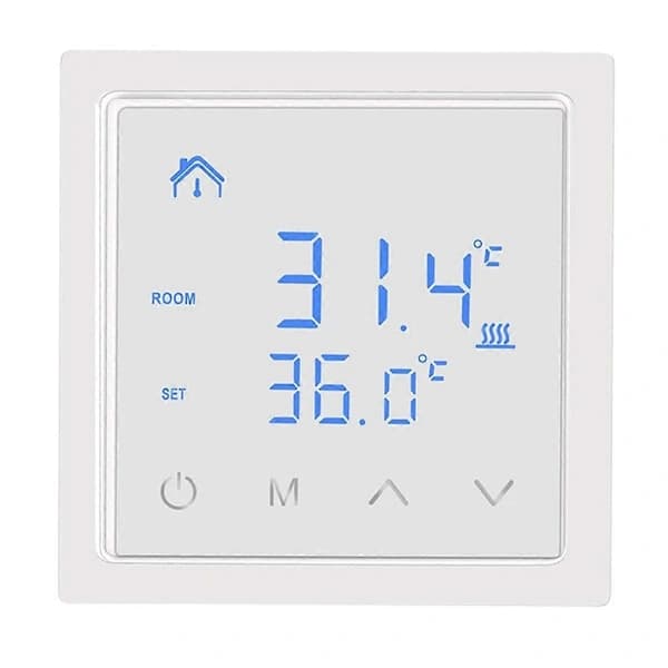 Smart Termostat 16A Gulvvarme Temperaturregulator Hvit