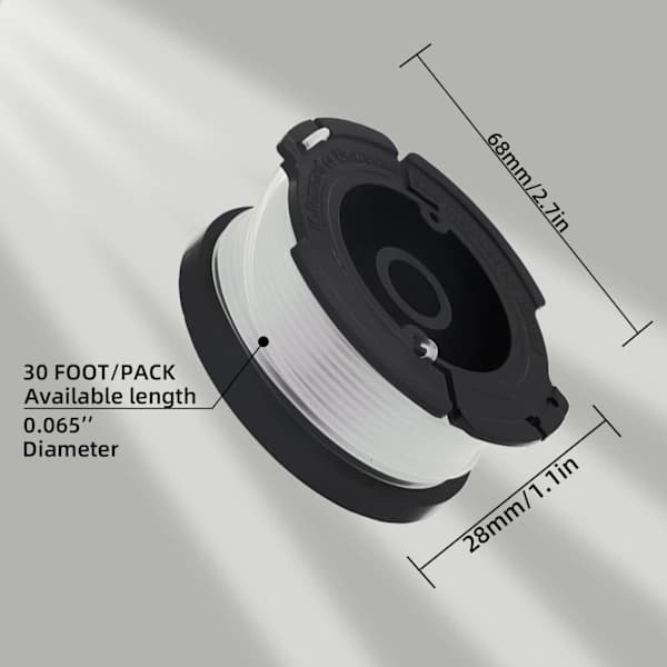6-pak Erstatningstrimmertråd til Black+Decker STC1820 ST1840 ST5530 ST1823 GLC1823L20
