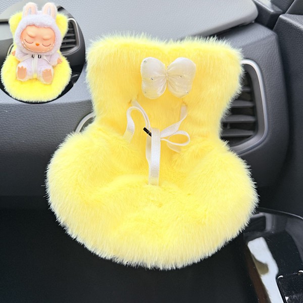 [HH] Anime Mjuk 17cm Labubu Monsters Kläder för Labubu Docka Söt Labubu Bilsäkerhetssäte Plysch free 5