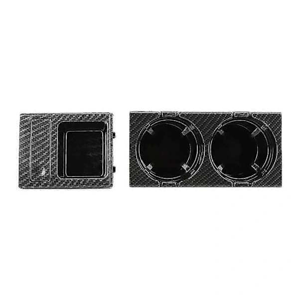 HA~Midterkonsol Kopholder Opbevaring til E46 3-serie 1999 til 2006 Kulfiberstil