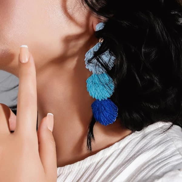 Boho Raffia Øreringe Søstjerne Musling Hængeøreringe Søde Trendy Sommer Strand Smykker til Kvinder