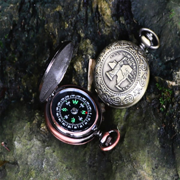 Kompass - 1 stycke, guld, zinklegeringsmaterial