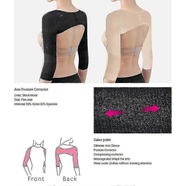 HA~Overarmsformere Postoperativ Slimmer Kompresjonsermer Holdningskorrigerer Topper Shapewear For Kvinner