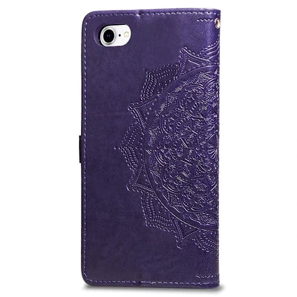 iPhone 7/8/SE (2020/2022) - Mandala Läderfodral - Lila 60 60