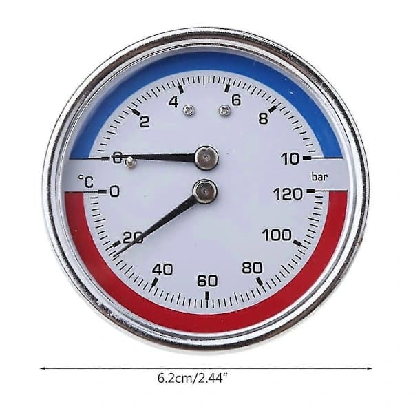 Termo-manometer Panna Temperatur- & Tryckmätare 0-120 0-10 Bar Anslutning