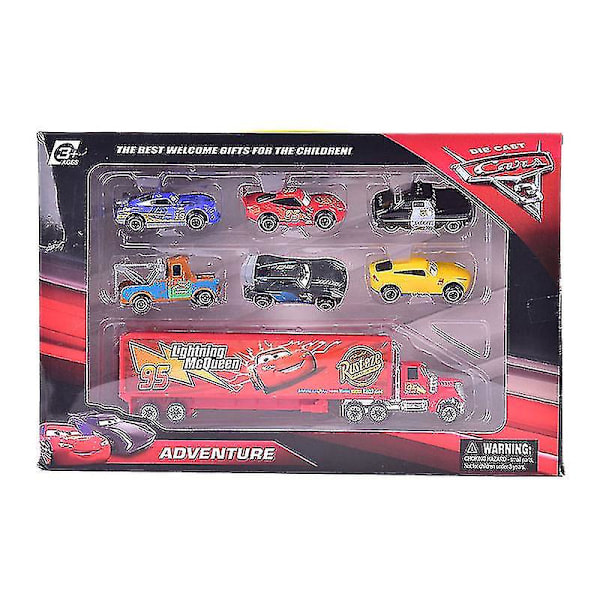 /HA/7 stk. Lynet McQueen Jackson Storm Mack Onkel Lastbil Diecast Metal Bilmodel