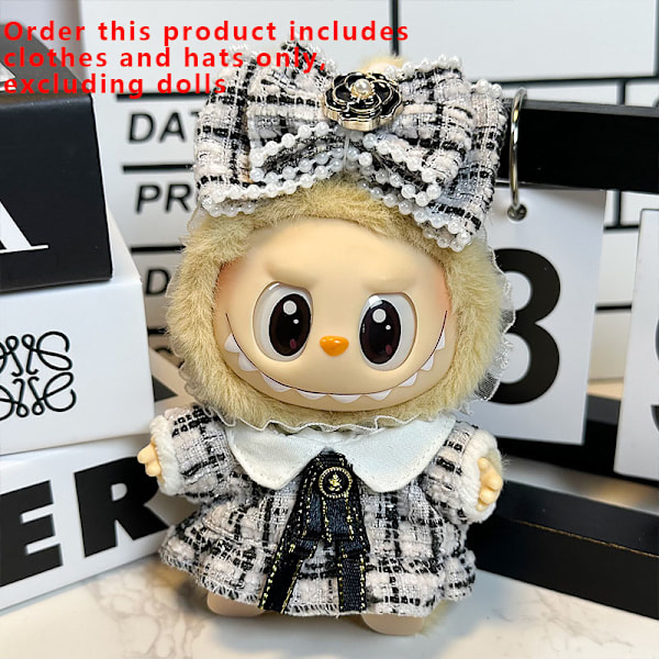 [HH] Labubu Kläder Universal Sittande Stående Plyschdocka Designkläder Tillbehör Blind Box Labubu Kläder style 18