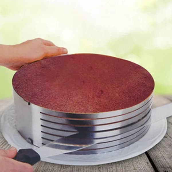 Rustfrit stål lagkage brødskærer rund mousse skiveform ring