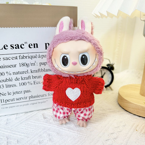 [HH] Kawaii Kläder Outfit Tillbehör för Kpop Labubu Idol Dockor Overall Set Kläder 54