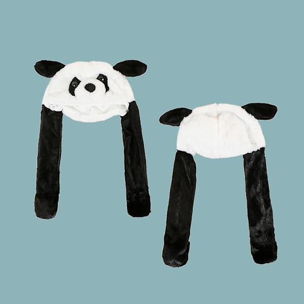 Härlig Panda Öron Rörlig Plysch Hatt Leksaker All-match För Flicka Pojke Under Höst Vinter