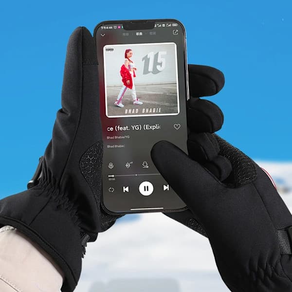 Skihandsker Vinter Varme Thinsulate Vandtætte Touchscreen Udendørs Vindtætte - Sort Black-XL