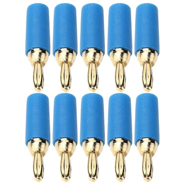 Bananstik 2,5 mm forgyldt messing hanstik 10 stk. tilbehørssæt []