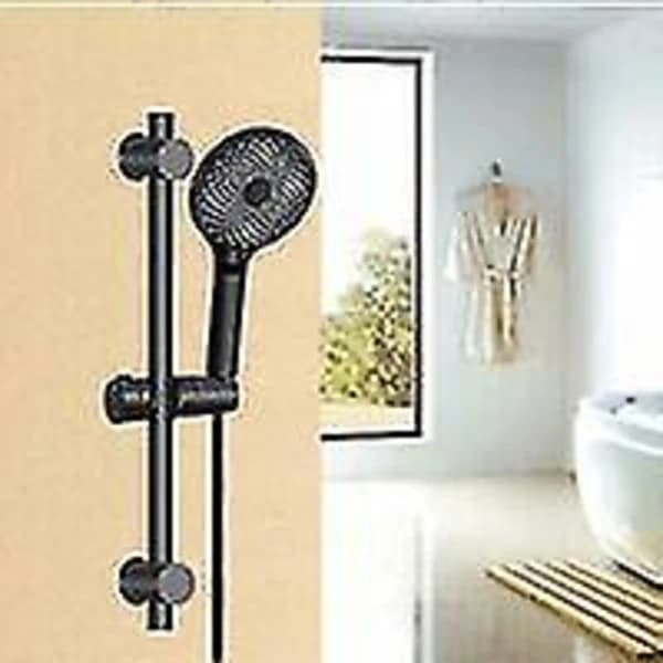 Duschholder, universel sort brusehovedholder til 18-25 mm brusestang Solid Abs Fortykket og opgraderet version Brusehovedholder, mat sort