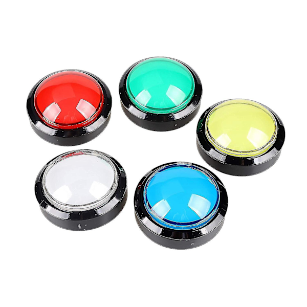 5x Knappar 60mm Dome 2.36 Tum Led Tryckknapp Med -switch För Maskinkonsol
