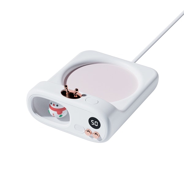 /HA/Dejlig snemand kaffekop, varmekop, te mælkebord, varmekopmåtte 3, temperaturjusterbar LED-display natlampe