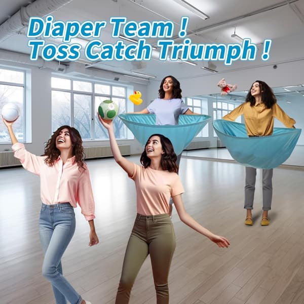 3-delt babyshower-spilsæt, overdimensionerede blefangere, isbryder til babyshowers og kønslanceringer, blå, bolde ikke inkluderet