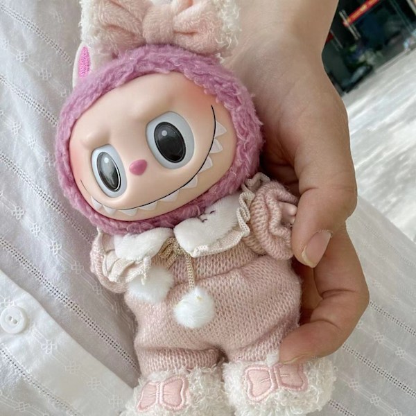 [HH] Labubu Kläder Märkesdesign Kläder Labubu Kläder Väska Skor Utsmyckning Dekorationer Förklädnad Pajamas rose set
