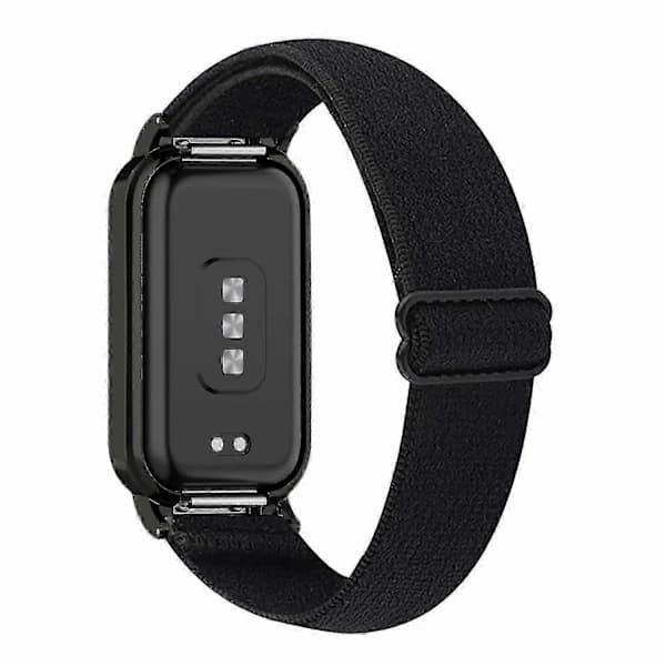 HA~Justerbar elastisk nylon urrem til Redmi Band 2, åndbar smarturrem Black