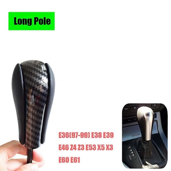 Kulfiber Bil Gearknop Passer Til E36 E38 E39 E46 Z4 Z3 E53 X5 X3 E60 E61 Lang Gearstang