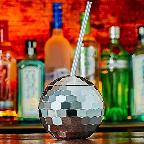 Sett med 4 ballongkopper Glitter Flash Ball Cocktail Cup Tebotten Festartikler Unik for Party Drinki