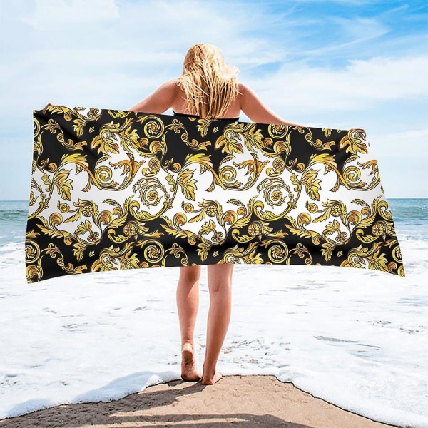 Avanceret Luksus Europæisk Design Mikrofiber Absorberende Strandhåndklæder til Mænd Kvinder Hjem/Hotel Badehåndklæder Strandhåndklæde