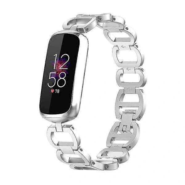 Erstatningsarmbånd i rustfritt stål for Fitbit Luxe/Special Edition - Sølv []