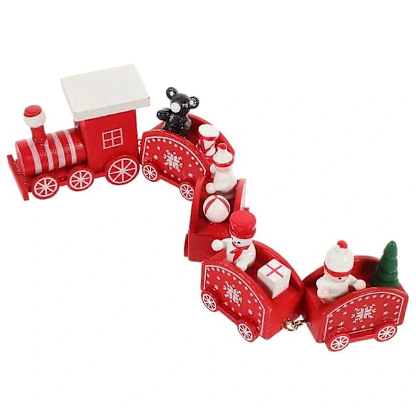 Juletog Tre Juletog Liten Togdekorasjon Julepynt i tre []