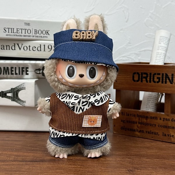 [HH] Labubu Kläder Blind Box Universal Sittande Plyschleksak Tillbehör Labubu Designer Kläder