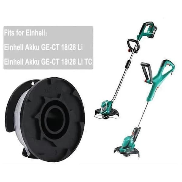 3 stk. Erstatningslinespoler kompatible med Einhell Ge-Ct 18/28 Li og Ge-Ct 18/28 Li Tc, nylon græstrimmer [] Sort