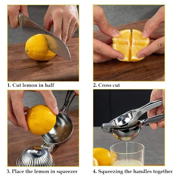 Citronpress, Manuell limepress i metall, Manuell citruspress