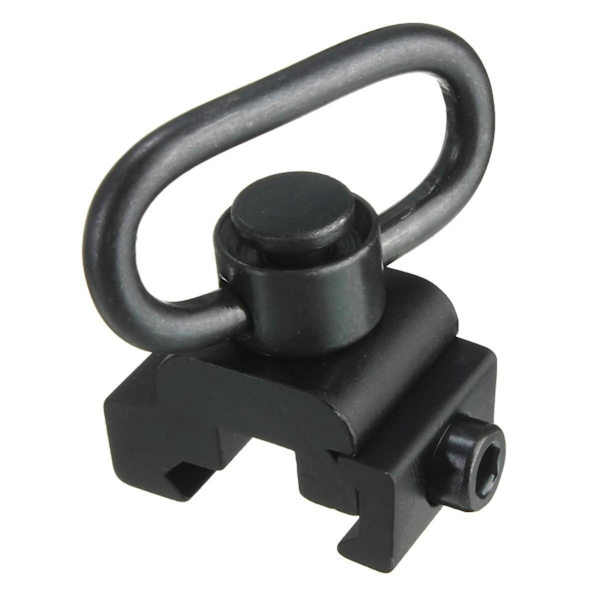 2x Snabbfäste QD Slungfäste med 20mm Picatinny Railfäste Svart
