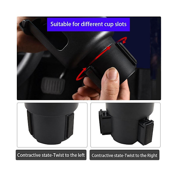 Multifunksjonell koppholder telefonholder stativ universell justerbar base for Model Y 2017-2023 tilgang