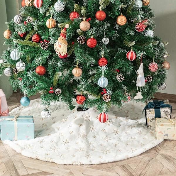 Julgransmatta Snöflinga Broderi Juldekoration