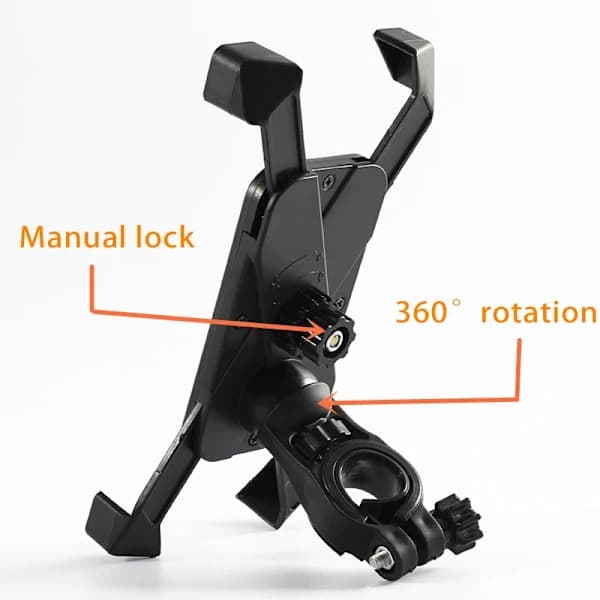 Universel mobiltelefonholder til Xiaomi M365 pro Ninebot el-scooter styrmontering[GKS] Sort