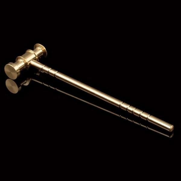 Högkvalitativ Mässing L150mm Solid Hammare DIY för Manuell Hammarklocka Reparation Läderhammare Handverktyg