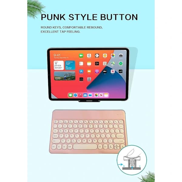 Ultra Slim Retro Bluetooth-tastatur