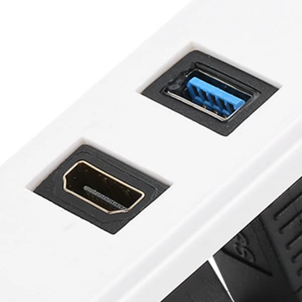 HDMI USB3.0 Två-i-ett Integrerad Multimedia Väggpanel Ljud Video Uttag