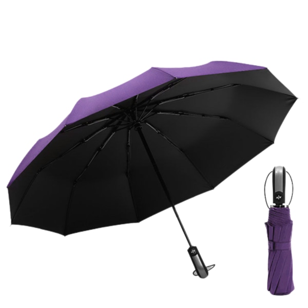 Paraply vindtät paraply Kompakt hopfällbart reseparaply