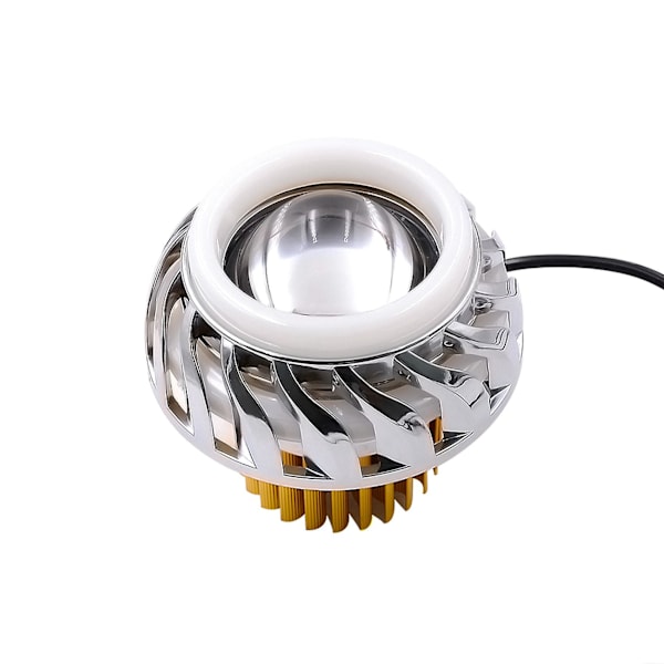 2x 12v Motorcykel Hovedlygte Projektor Linse Lys Med Led Angel Devil Eyes Forlygte 30w 1200lm 20