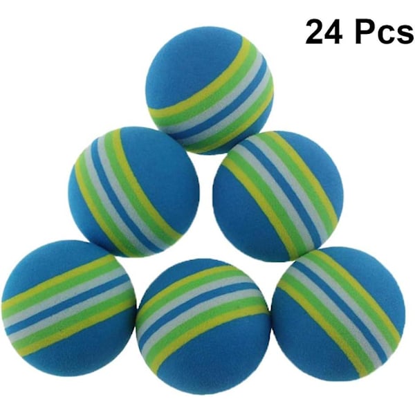 8 st 42 mm skumgolfbollar regnbåge mjuka elastiska träningsbasebollar inomhus picklebollar golftränings sportbollar för hem utomhusleksak (färgglada)