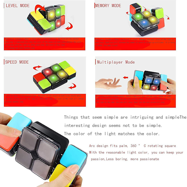 Musikk Magisk Terning Leker, Elektronisk Musikk Terning Speed Cube Nyhet Puslespill Spill