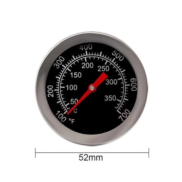 Rostfri ugnstermometer BBQ grill röktermometer 50-350℉,100-700℉ Typ A 350℉