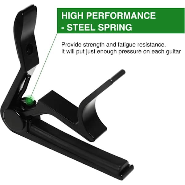 Guitar Capo Streng Akustisk & Elguitar CapoCapo til akustisk guitar (Sort)