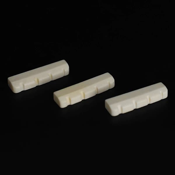Sadel, stall och mutter för 4-strängad basgitarr, 3-pack