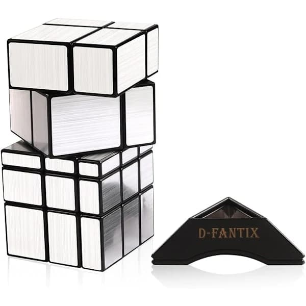 Shengshou Mirror Cube Speed Cube Sæt, Magic Cube Puzzle Cube Mirror Blocks Bundle Uregelmæssig Speedcube Ulige 3D Puzzle Cube Legetøj Sølv (2-p...